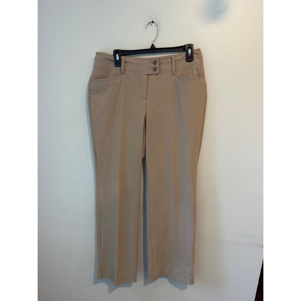 Larry Levine Tan Khaki Dress Pants Straight Leg Business Casual Trousers Sz 10